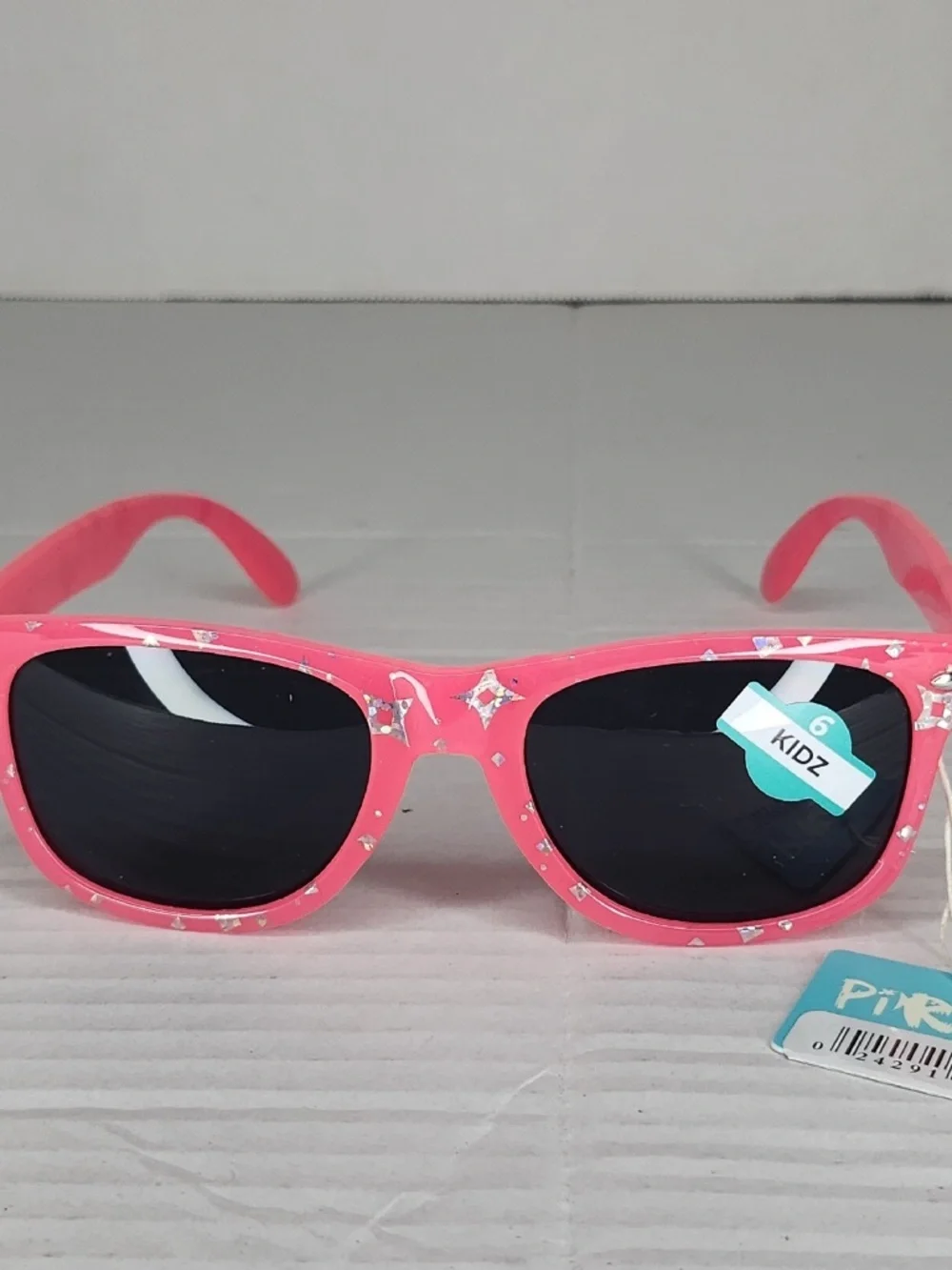 New Kidz Piranha 62062 Sugar Bubblegum Pink Stars Sparkle Sunglasses UVA UVB